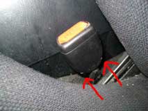 シートベルト警告灯スイッチ修理